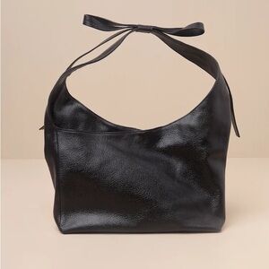 NWT Lulu's Cutest Marvel Black Leather Bow Handbag
